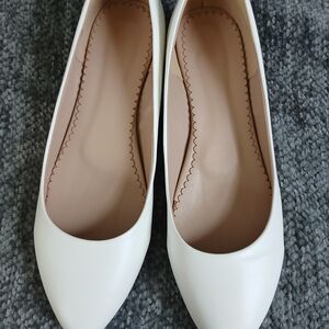 Elegant White Women's Flats